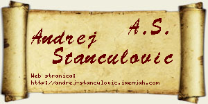 Andrej Stančulović vizit kartica